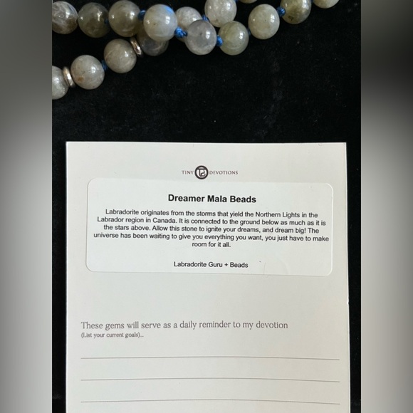 Tiny Devotions Labradorite Mala Necklace. Gender neutral. New in Box! - Picture 5 of 9